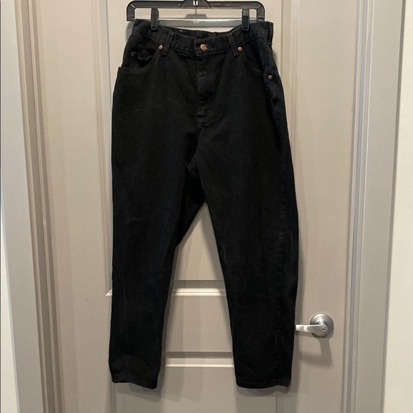 Lee Denim - Lee Black Straight Leg Jeans Size 14P 100% Cotton